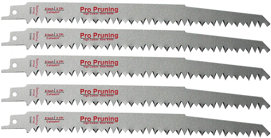 9-Inch Wood Pruning Saw Blades for Reciprocating / Sawzall Saws - 5 Pack