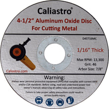 Load image into Gallery viewer, 4-1/2 Inch Cut Off Wheel Discs for Cutting Metal with Angle Grinder - 10 Pack
